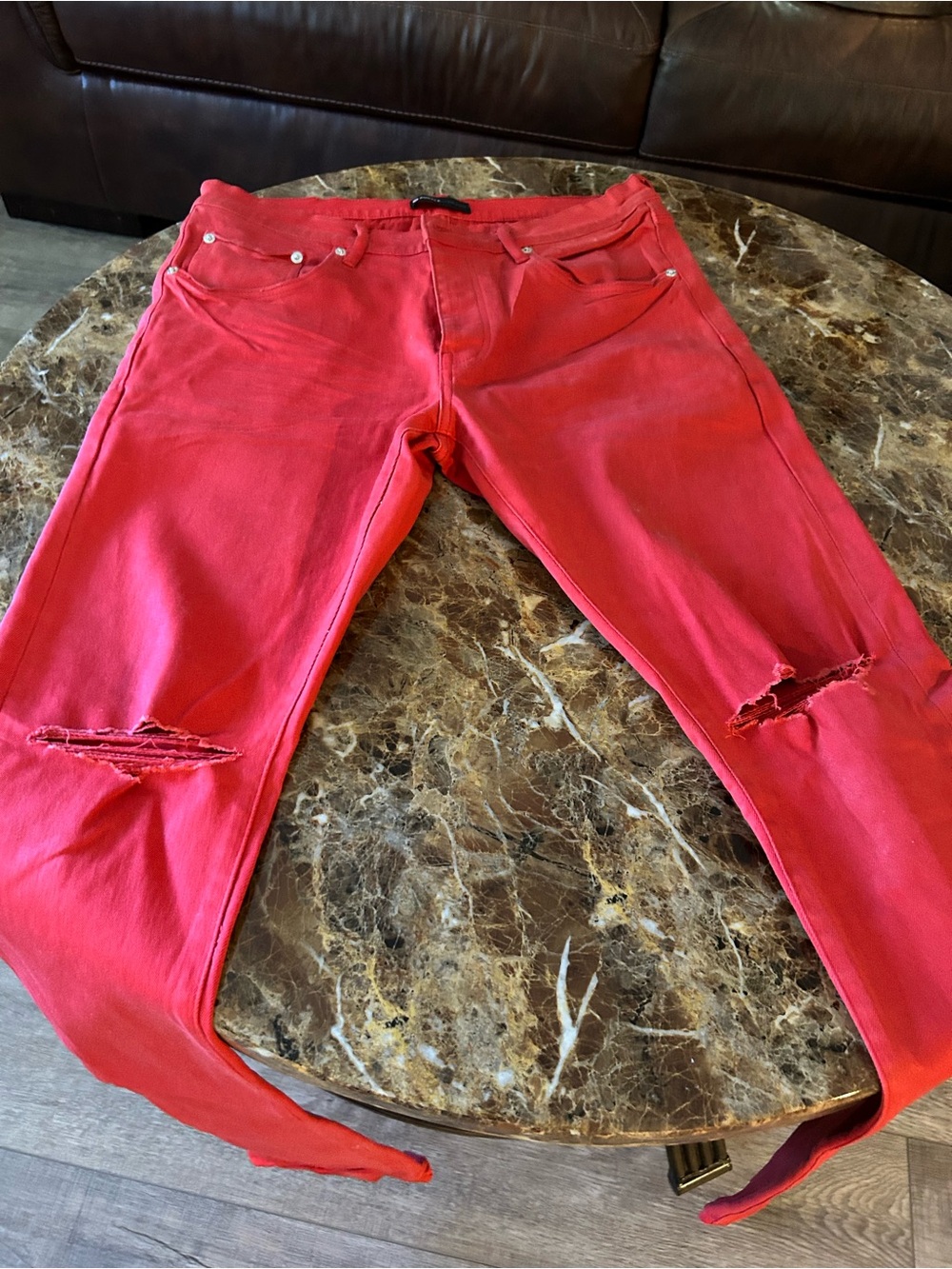 Purple Brand Red Ripped pants - Picture 6 of 10